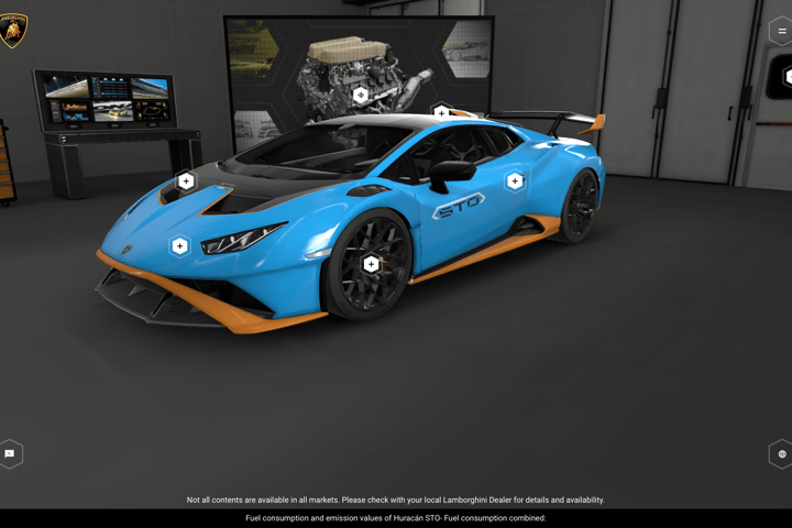 Lamborghini Huracán STO 2020 website preview
